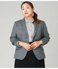 NEWYORKER L-SIZE / ニューヨーカー エルサイズ テーラードジャケット | ウールシルクピンヘッド ノッチドラペル2釦ジャケット