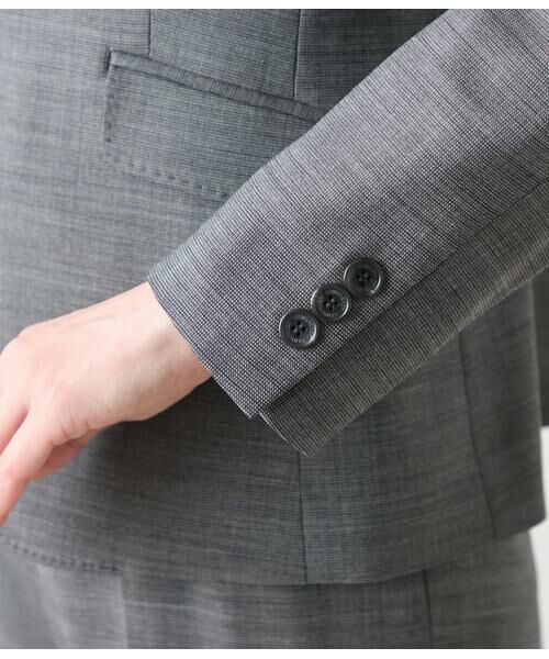 NEWYORKER L-SIZE / ニューヨーカー エルサイズ テーラードジャケット | ウールシルクピンヘッド ノッチドラペル2釦ジャケット | 詳細4