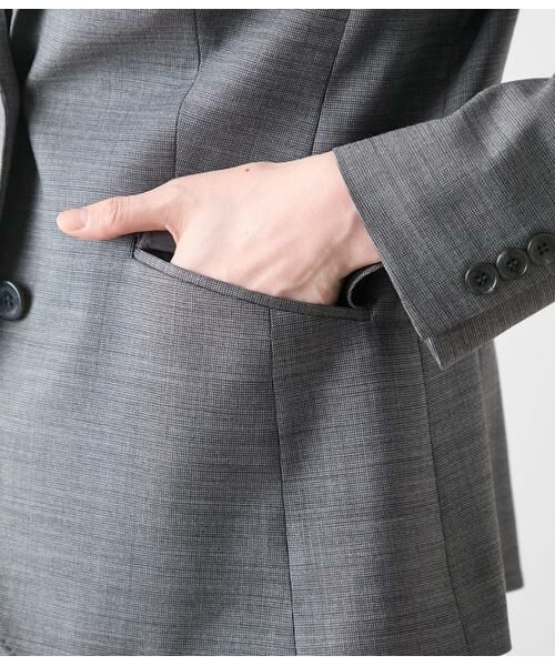 NEWYORKER L-SIZE / ニューヨーカー エルサイズ テーラードジャケット | ウールシルクピンヘッド ノッチドラペル2釦ジャケット | 詳細5