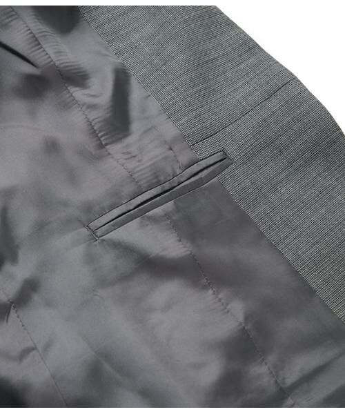 NEWYORKER L-SIZE / ニューヨーカー エルサイズ テーラードジャケット | ウールシルクピンヘッド ノーカラー1釦ジャケット | 詳細6