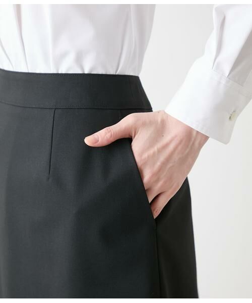 NEWYORKER L-SIZE / ニューヨーカー エルサイズ ミニ・ひざ丈スカート | 2WAYストレッチツイル Aラインスカート | 詳細3