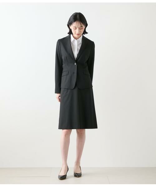 NEWYORKER L-SIZE / ニューヨーカー エルサイズ ミニ・ひざ丈スカート | 2WAYストレッチツイル Aラインスカート | 詳細6