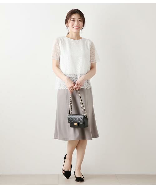 NEWYORKER L-SIZE / ニューヨーカー エルサイズ Tシャツ | TR天竺フラワーレース 半袖プルオーバー | 詳細3