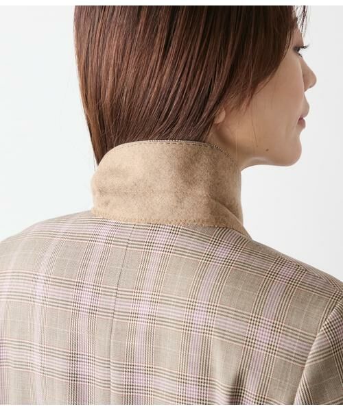 NEWYORKER L-SIZE / ニューヨーカー エルサイズ テーラードジャケット | カラードグレンチェック ピークドラペルダブルブレストジャケット | 詳細7