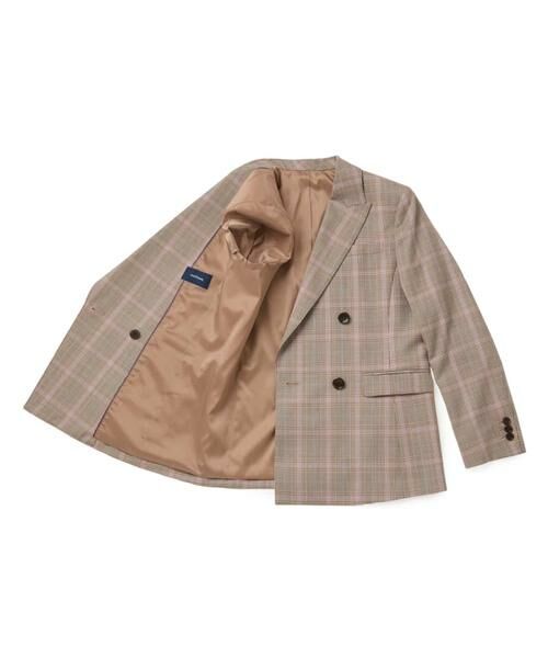 NEWYORKER L-SIZE / ニューヨーカー エルサイズ テーラードジャケット | カラードグレンチェック ピークドラペルダブルブレストジャケット | 詳細8