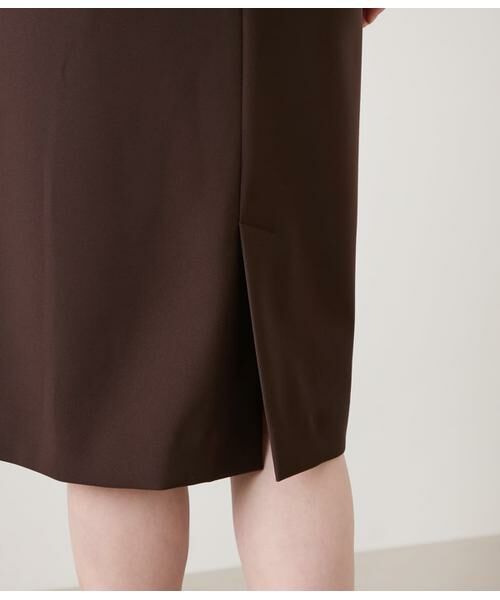 NEWYORKER L-SIZE / ニューヨーカー エルサイズ ミニ・ひざ丈スカート | ギャバライクポリエステル ビット付きAラインスカート | 詳細4