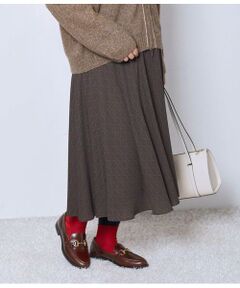 NEWYORKER L-SIZE / ニューヨーカー エルサイズ ミニ・ひざ丈スカート | ビットプリント フレアスカート