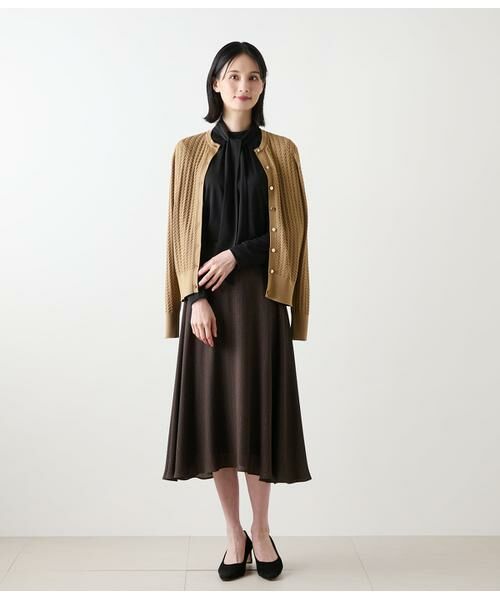 NEWYORKER L-SIZE / ニューヨーカー エルサイズ ミニ・ひざ丈スカート | ビットプリント フレアスカート | 詳細12