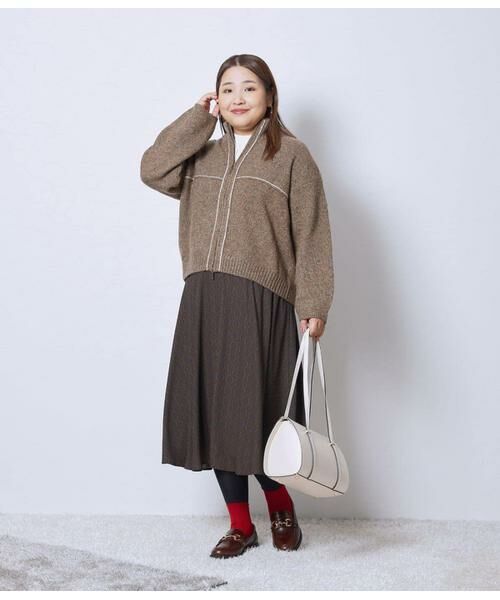 NEWYORKER L-SIZE / ニューヨーカー エルサイズ ミニ・ひざ丈スカート | ビットプリント フレアスカート | 詳細13