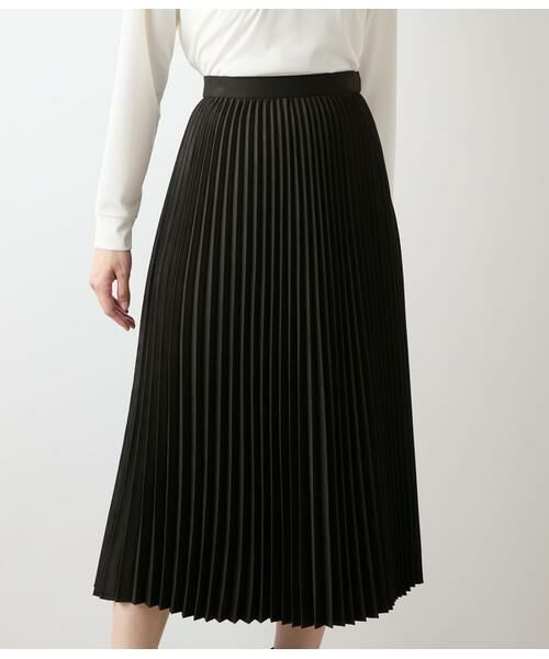 NEWYORKER L-SIZE / ニューヨーカー エルサイズ ミニ・ひざ丈スカート | フェイクスエード アコーディオンプリーツスカート | 詳細14