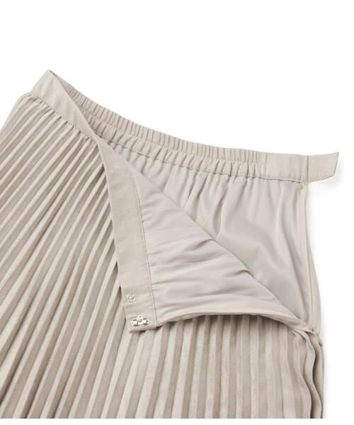 NEWYORKER L-SIZE / ニューヨーカー エルサイズ ミニ・ひざ丈スカート | フェイクスエード アコーディオンプリーツスカート | 詳細3