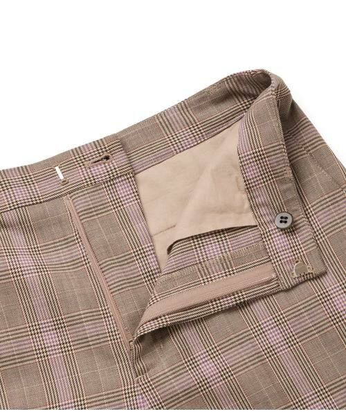 NEWYORKER L-SIZE / ニューヨーカー エルサイズ チノ・ワークパンツ | カラードグレンチェック ストレートパンツ | 詳細5