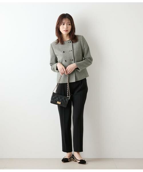 NEWYORKER L-SIZE / ニューヨーカー エルサイズ チノ・ワークパンツ | ギャバライクポリエステル タックテーパードパンツ | 詳細13