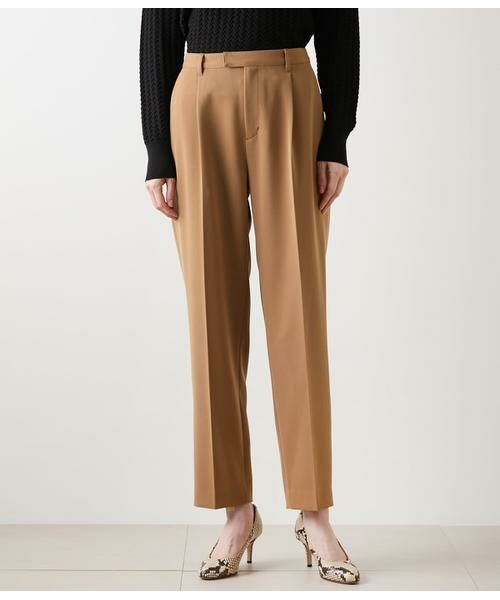 NEWYORKER L-SIZE / ニューヨーカー エルサイズ チノ・ワークパンツ | ギャバライクポリエステル タックテーパードパンツ | 詳細16