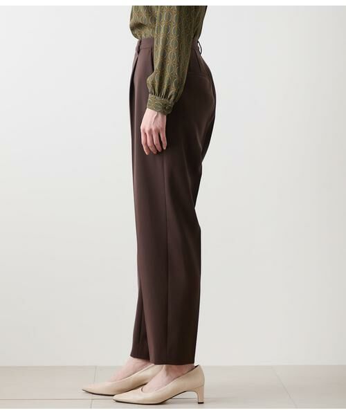 NEWYORKER L-SIZE / ニューヨーカー エルサイズ チノ・ワークパンツ | ギャバライクポリエステル タックテーパードパンツ | 詳細2