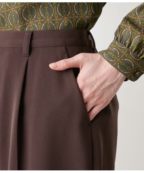 NEWYORKER L-SIZE / ニューヨーカー エルサイズ チノ・ワークパンツ | ギャバライクポリエステル タックテーパードパンツ | 詳細4