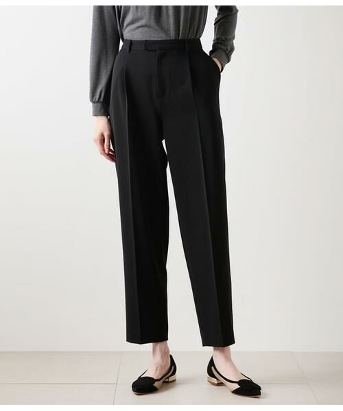 NEWYORKER L-SIZE / ニューヨーカー エルサイズ チノ・ワークパンツ | ギャバライクポリエステル タックテーパードパンツ | 詳細9