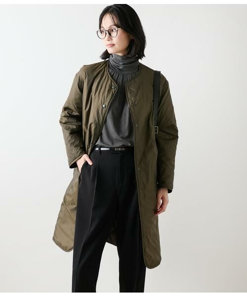 NEWYORKER L-SIZE / ニューヨーカー エルサイズ その他アウター | ポリエステルタフタ リバーシブルキルトロングコート | 詳細8