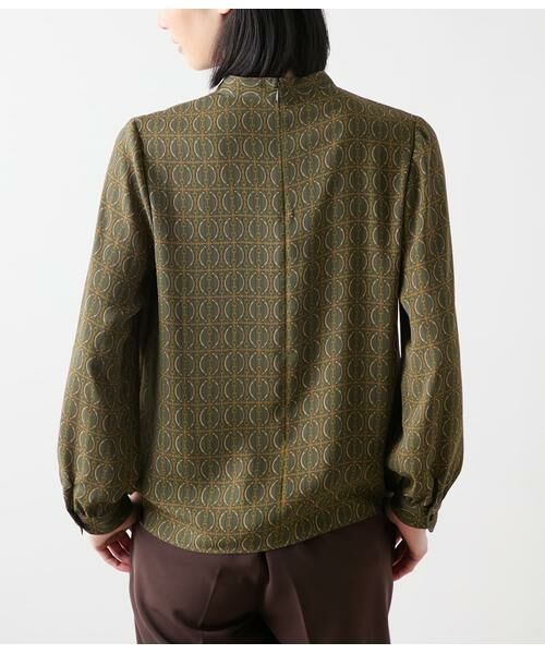 NEWYORKER L-SIZE / ニューヨーカー エルサイズ シャツ・ブラウス | ビットプリント スタンドカラーブラウス | 詳細2