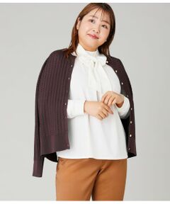 NEWYORKER L-SIZE / ニューヨーカー エルサイズ カーディガン・ボレロ | ケーブルクルーネックカーディガン