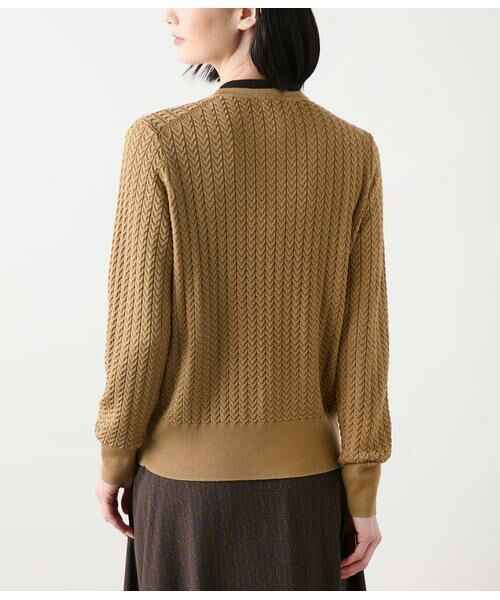 NEWYORKER L-SIZE / ニューヨーカー エルサイズ カーディガン・ボレロ | ケーブルクルーネックカーディガン | 詳細2