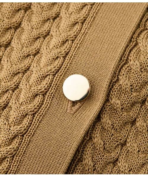 NEWYORKER L-SIZE / ニューヨーカー エルサイズ カーディガン・ボレロ | ケーブルクルーネックカーディガン | 詳細4