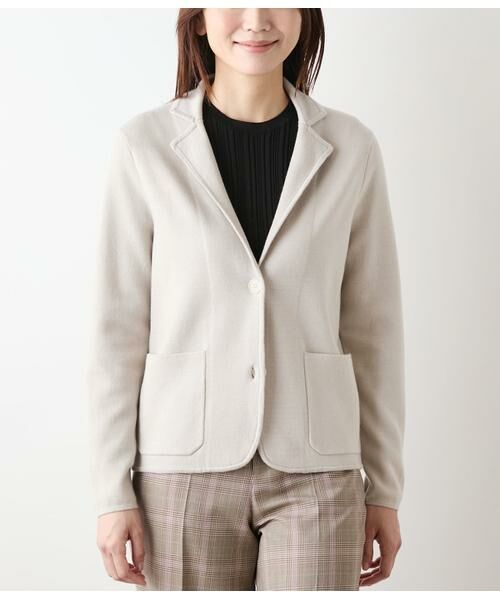 NEWYORKER L-SIZE / ニューヨーカー エルサイズ ニット・セーター | 和紙混接結編み ニットジャケット | 詳細1