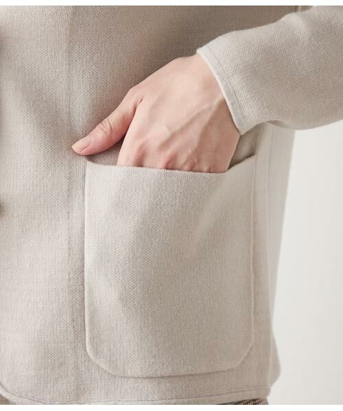 NEWYORKER L-SIZE / ニューヨーカー エルサイズ ニット・セーター | 和紙混接結編み ニットジャケット | 詳細3