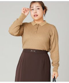 NEWYORKER L-SIZE / ニューヨーカー エルサイズ ニット・セーター | ケーブルニットポロシャツ