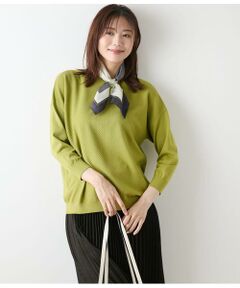 NEWYORKER L-SIZE / ニューヨーカー エルサイズ ニット・セーター | TCヘリンボーン 7分袖ニットプルオーバー