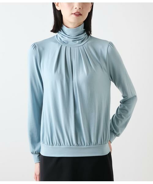 NEWYORKER L-SIZE / ニューヨーカー エルサイズ カットソー | ラグウォーム ギャザータートルネックカットソー | 詳細1