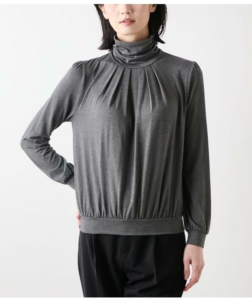 NEWYORKER L-SIZE / ニューヨーカー エルサイズ カットソー | ラグウォーム ギャザータートルネックカットソー | 詳細15