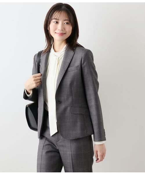 NEWYORKER L-SIZE / ニューヨーカー エルサイズ カットソー | ポリエステル強撚スムース ボウタイ付きハイネックカットソープルオーバー | 詳細7