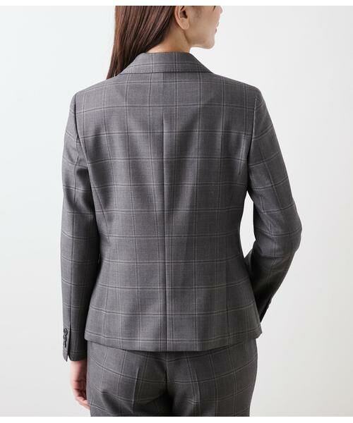 NEWYORKER L-SIZE / ニューヨーカー エルサイズ テーラードジャケット | ウールウインドウペイン ノッチドラペル1釦ジャケット | 詳細2