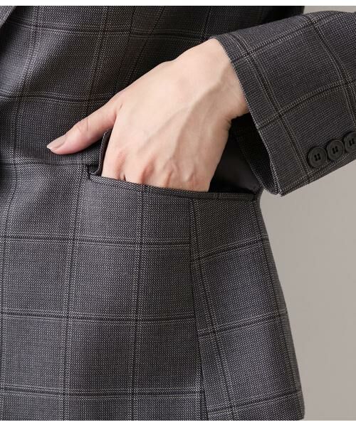 NEWYORKER L-SIZE / ニューヨーカー エルサイズ テーラードジャケット | ウールウインドウペイン ノッチドラペル1釦ジャケット | 詳細5