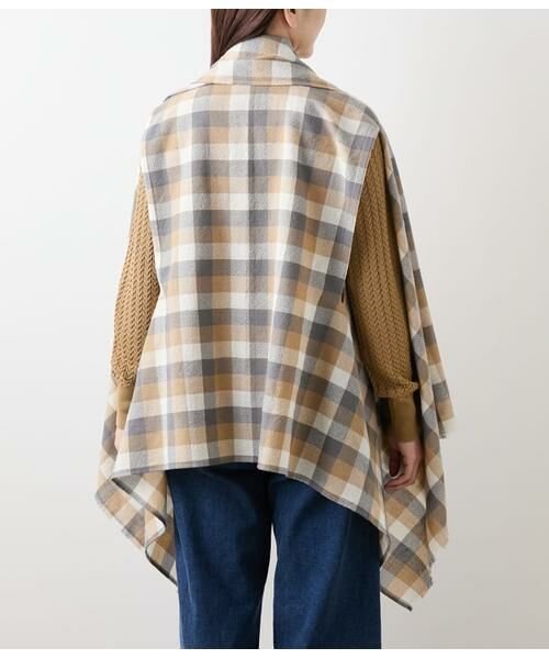 NEWYORKER L-SIZE / ニューヨーカー エルサイズ その他アウター | エターミンブロックチェック ケープストール | 詳細3