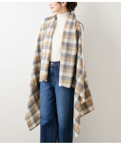 NEWYORKER L-SIZE / ニューヨーカー エルサイズ その他アウター | エターミンブロックチェック ケープストール | 詳細9