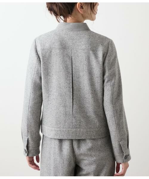 NEWYORKER L-SIZE / ニューヨーカー エルサイズ テーラードジャケット | ブロークンヘリンボーンツィード ブルゾン | 詳細2