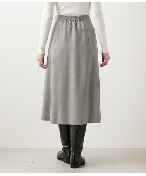 NEWYORKER L-SIZE / ニューヨーカー エルサイズ ミニ・ひざ丈スカート | TWビエラ ワンタックAラインスカート | 詳細2