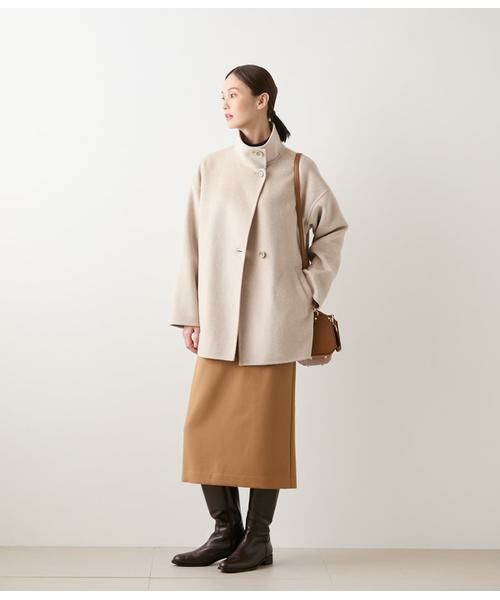 NEWYORKER L-SIZE / ニューヨーカー エルサイズ ロング・マキシ丈スカート | ウールブレンドダブルクロス ロングタイトスカート | 詳細10