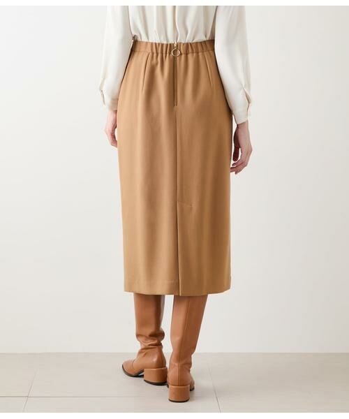 NEWYORKER L-SIZE / ニューヨーカー エルサイズ ロング・マキシ丈スカート | ウールブレンドダブルクロス ロングタイトスカート | 詳細2