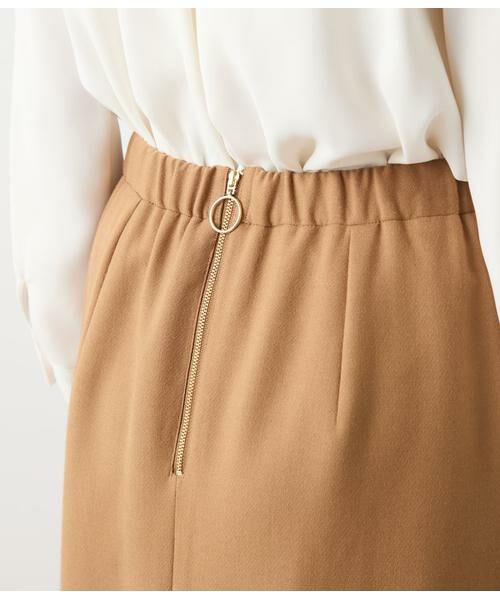 NEWYORKER L-SIZE / ニューヨーカー エルサイズ ロング・マキシ丈スカート | ウールブレンドダブルクロス ロングタイトスカート | 詳細4