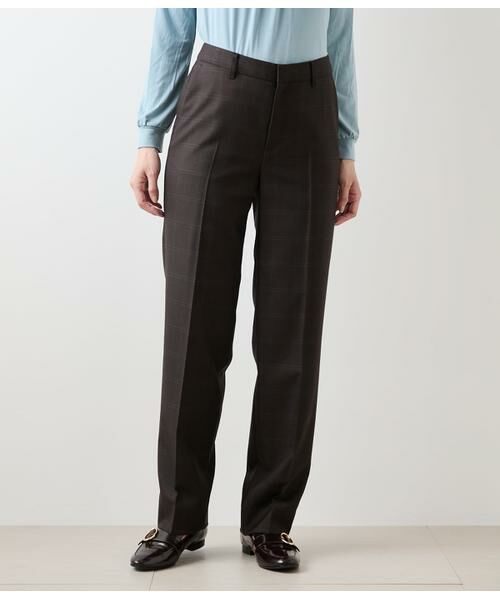 NEWYORKER L-SIZE / ニューヨーカー エルサイズ スラックス・ドレスパンツ | ウールウインドウペイン ストレートパンツ | 詳細12