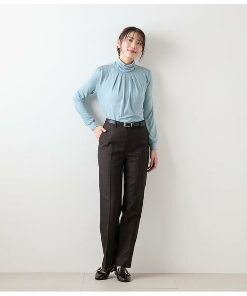 NEWYORKER L-SIZE / ニューヨーカー エルサイズ スラックス・ドレスパンツ | ウールウインドウペイン ストレートパンツ | 詳細13