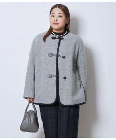 NEWYORKER L-SIZE / ニューヨーカー エルサイズ ダッフルコート | スライバーニット ノーカラーダッフルコート