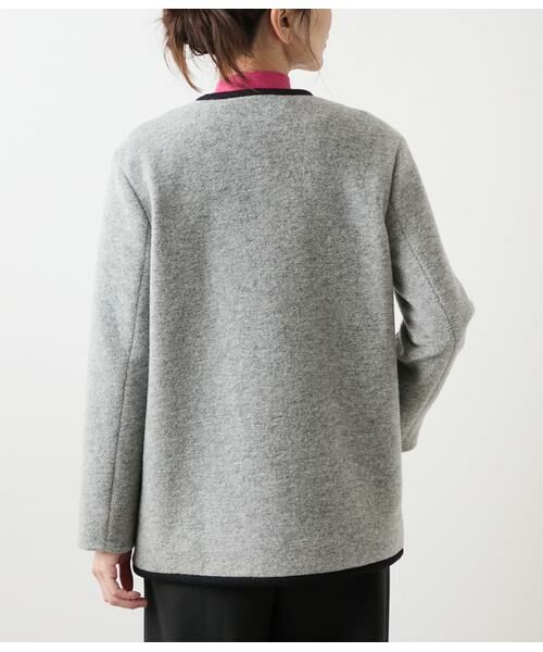 NEWYORKER L-SIZE / ニューヨーカー エルサイズ ダッフルコート | スライバーニット ノーカラーダッフルコート | 詳細2