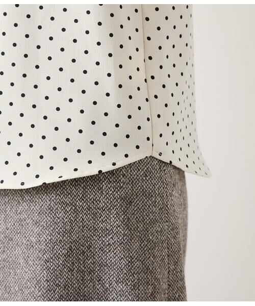 NEWYORKER L-SIZE / ニューヨーカー エルサイズ シャツ・ブラウス | アムンゼンドットプリント 長袖ボウタイブラウス | 詳細5