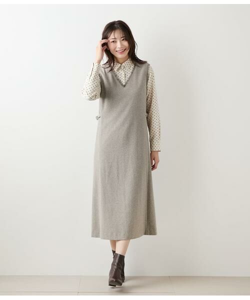 NEWYORKER L-SIZE / ニューヨーカー エルサイズ シャツ・ブラウス | アムンゼンドットプリント 長袖ボウタイブラウス | 詳細8