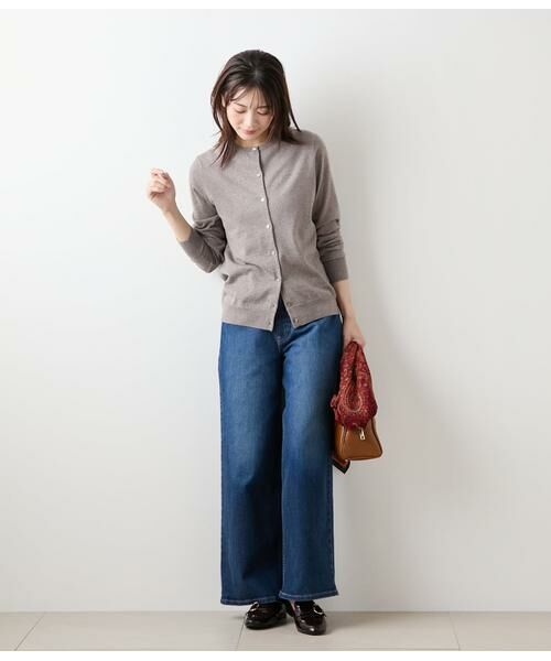 NEWYORKER L-SIZE / ニューヨーカー エルサイズ カーディガン・ボレロ | キャッシュウール クルーネックカーディガン | 詳細14