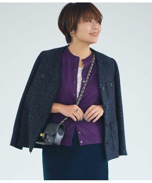 NEWYORKER L-SIZE / ニューヨーカー エルサイズ カーディガン・ボレロ | キャッシュウール クルーネックカーディガン | 詳細24